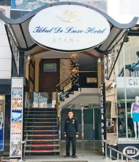 Eingangsbereich des Hotels Ikbal Deluxe in Istanbul