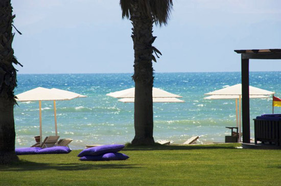 Strandanlage des Hotels Sentido Zeynep Resort in Belek