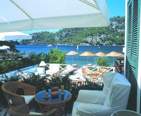 Aussenanlage des Hotel Hillside Beach Club in Fethiye