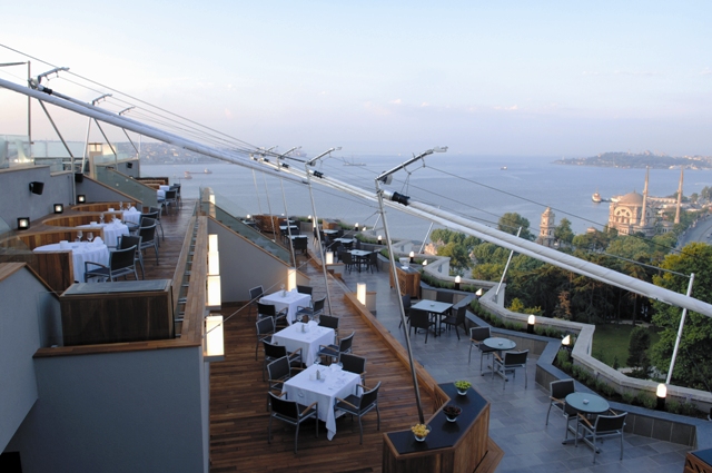 Terrasse des Hotels Swissotel the Bosphorus in Istanbul