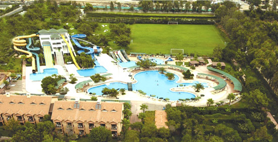 Pool Gesamtübersicht des Hotel Club Turan Prince World in Side