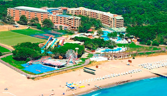 Gesamtübersicht des Hotel Sueno Beach in Side